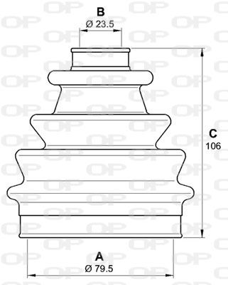 OPEN PARTS Putekļusargu komplekts, Piedziņas vārpsta SJK7053.00